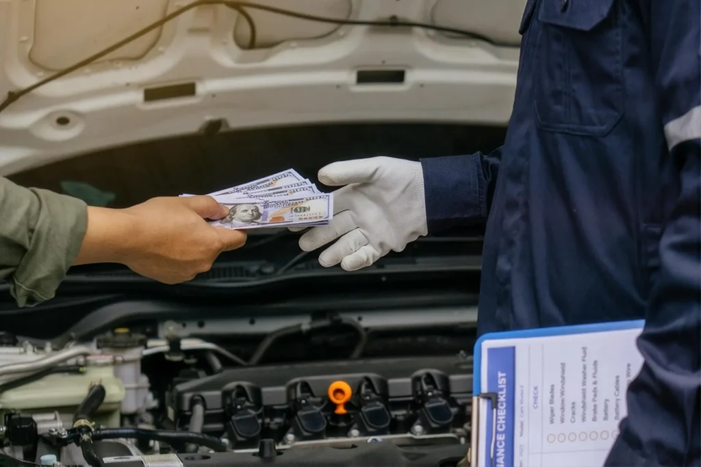 Pago de reserva para auto usado durante compra